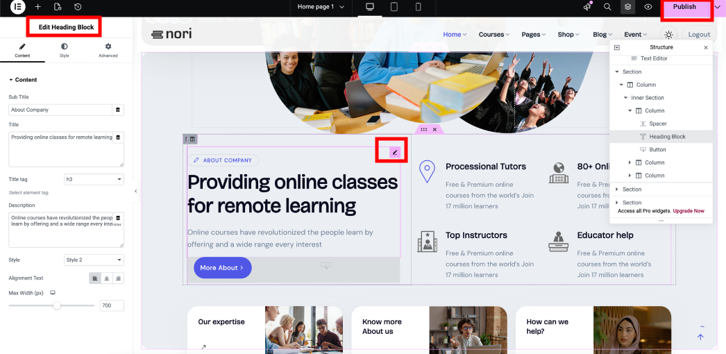 page builder