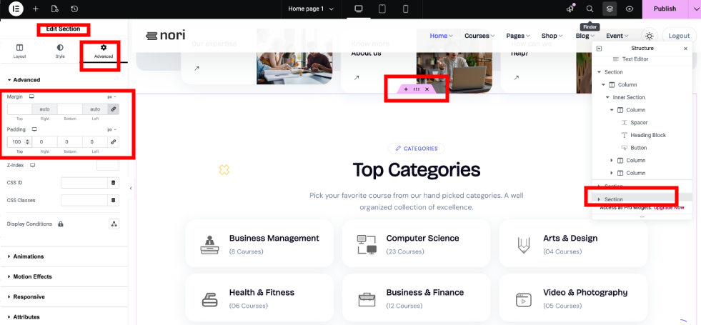 page builder