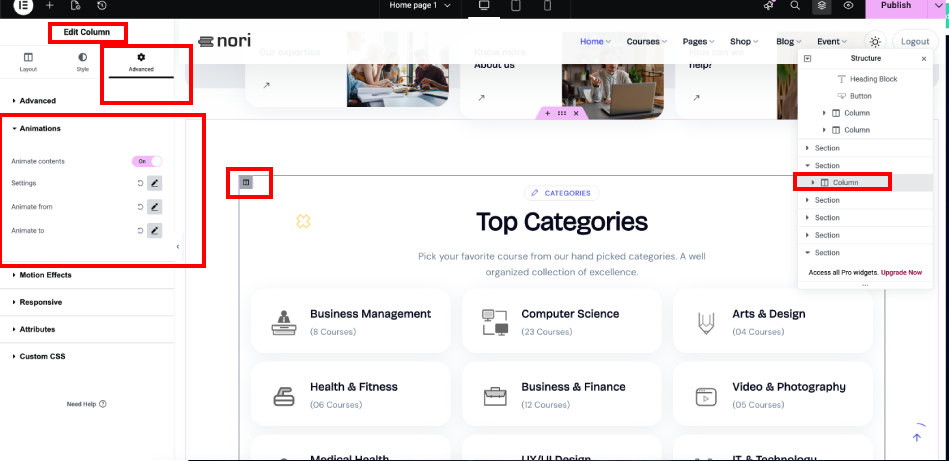 page builder